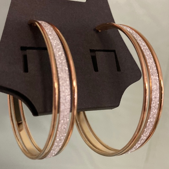 B3G1 Golden Hoop Earrings - Picture 2 of 5